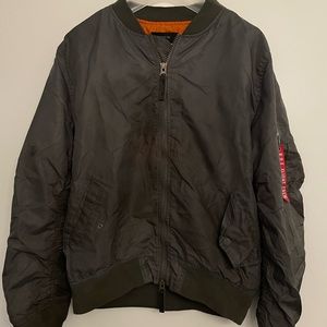 Dark Grey Vintage Bomber
